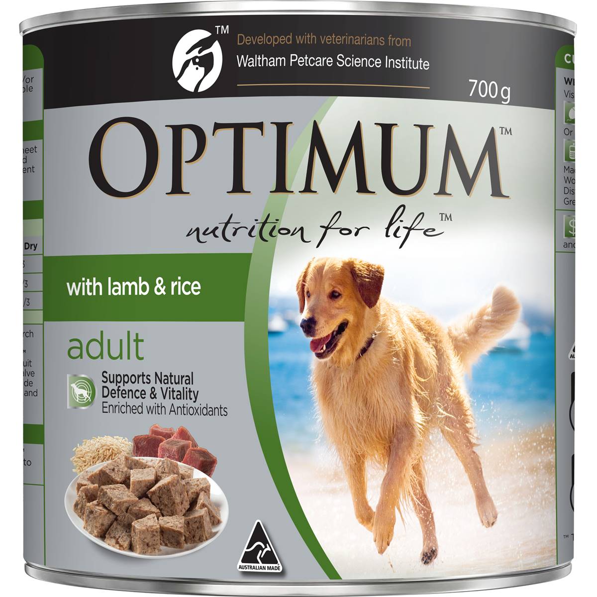 Optimum Adult With Lamb & Rice Wet Dog Food 700g
