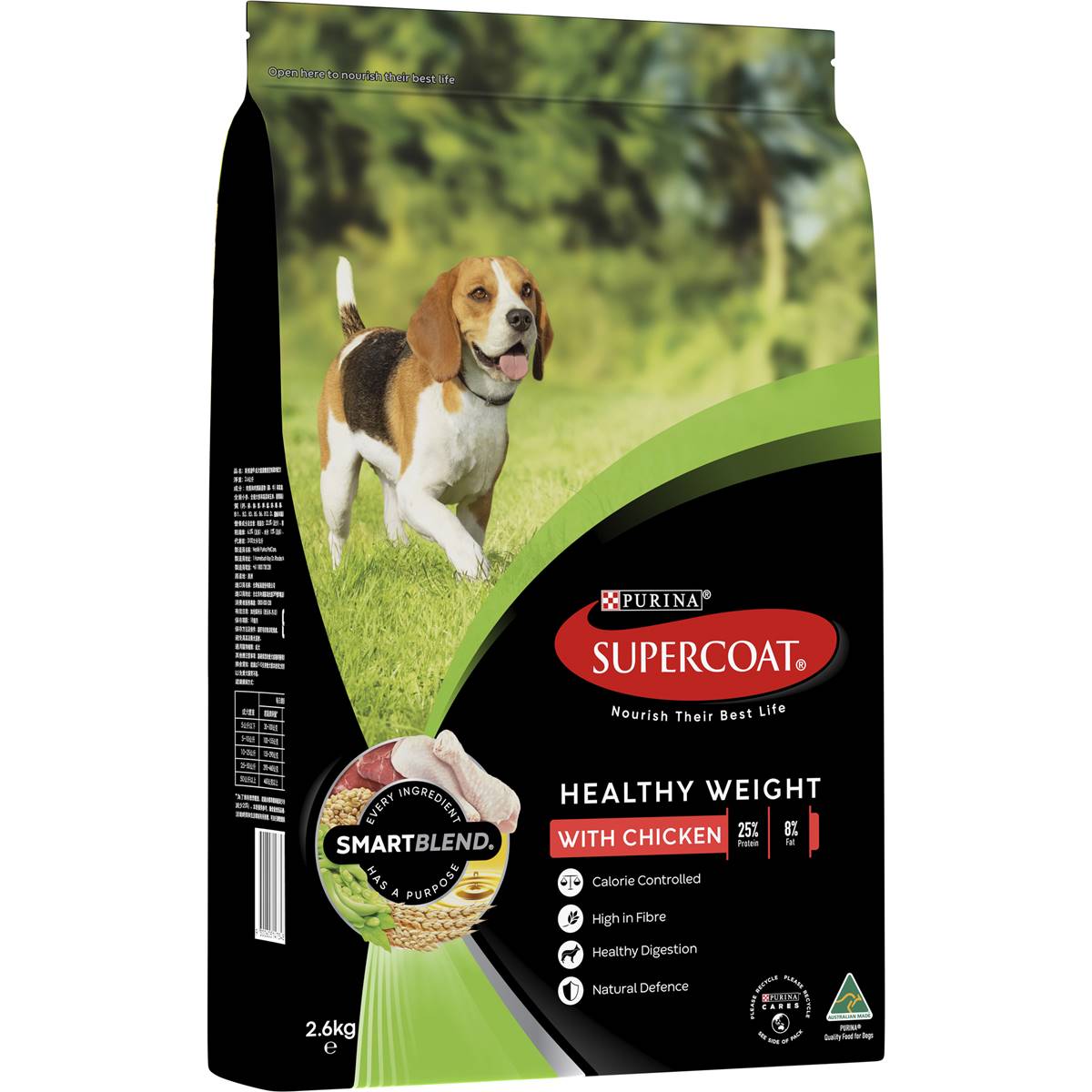 Supercoat Adult Healthy Weight Chicken Dog Food 2.6kg