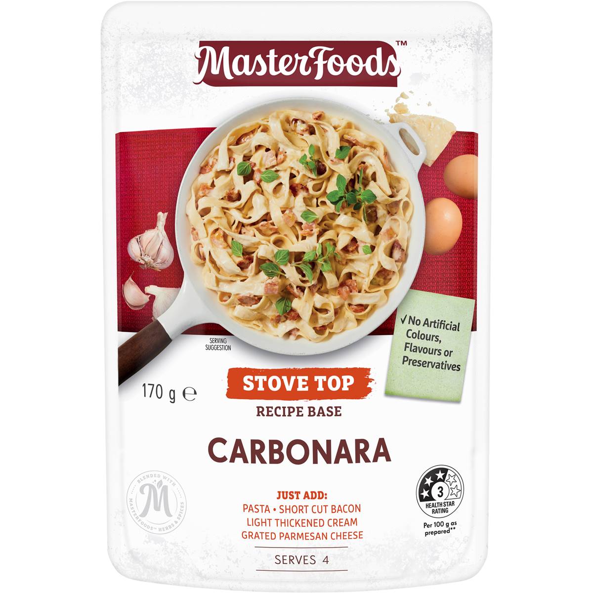 Masterfoods Carbonara Recipe Base 170g