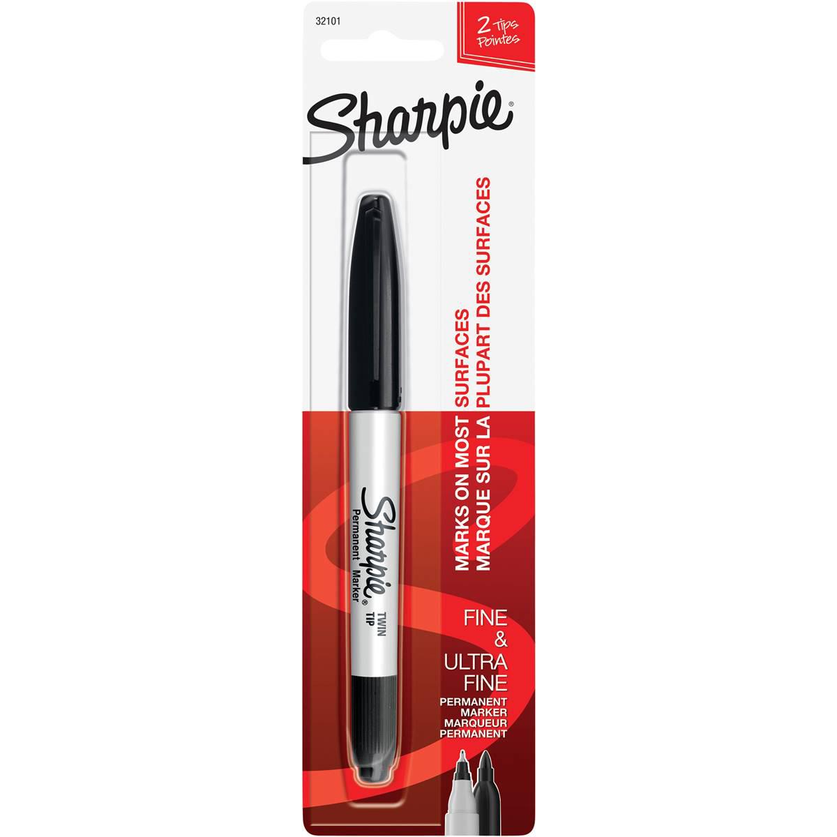 Sharpie Permanent Marker Pen Fine Tip Black 1 Pack