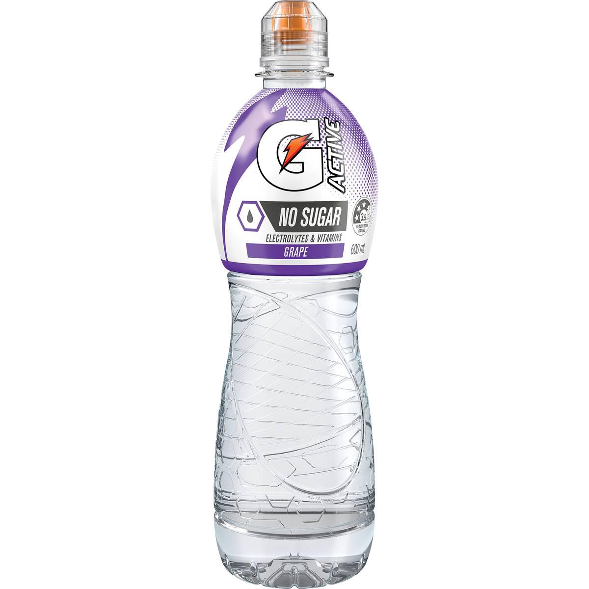 Gatorade G Active Sports Drinks Grape Water Electrolytes & Vitamins 600ml