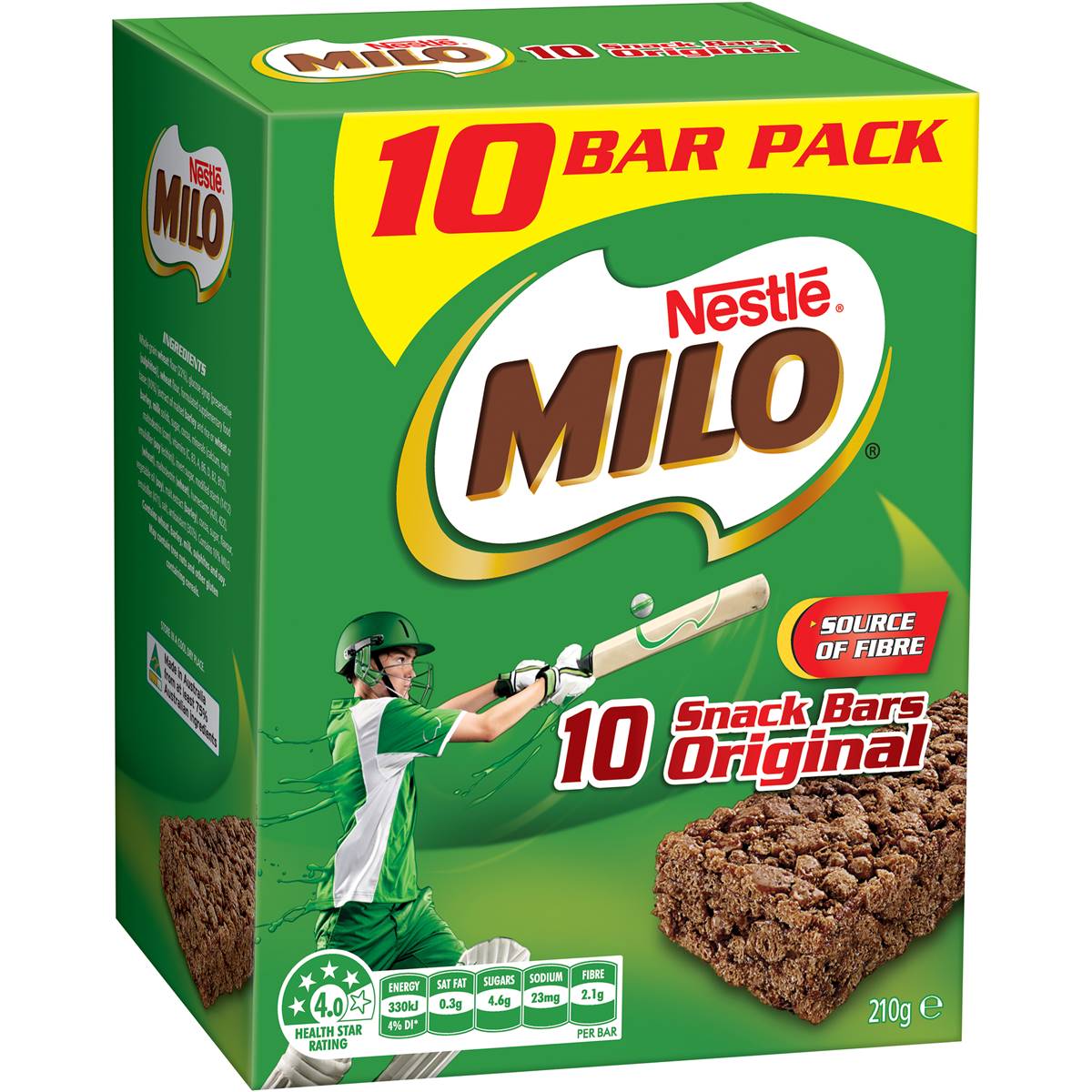 Nestle Milo Snack Bars Original 10x21g
