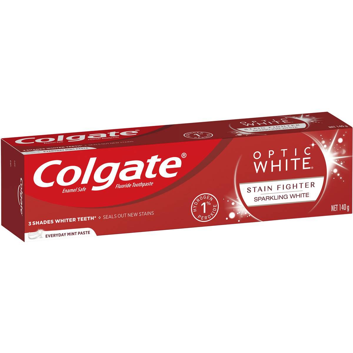 Colgate Optic White Sparkling White Teeth Whitening Toothpaste 140g