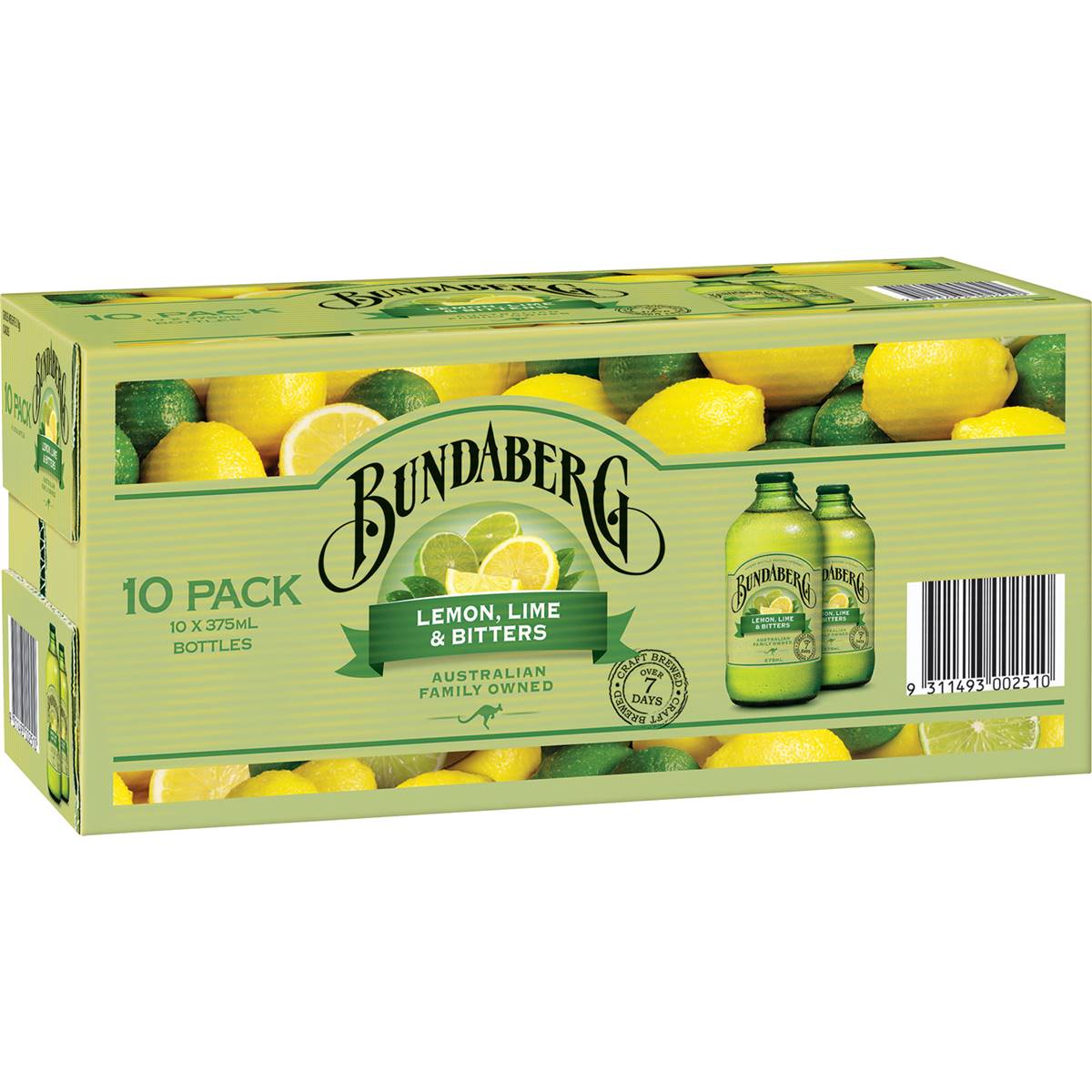 Bundaberg Lemon Lime & Bitters Bottles 10x375ml