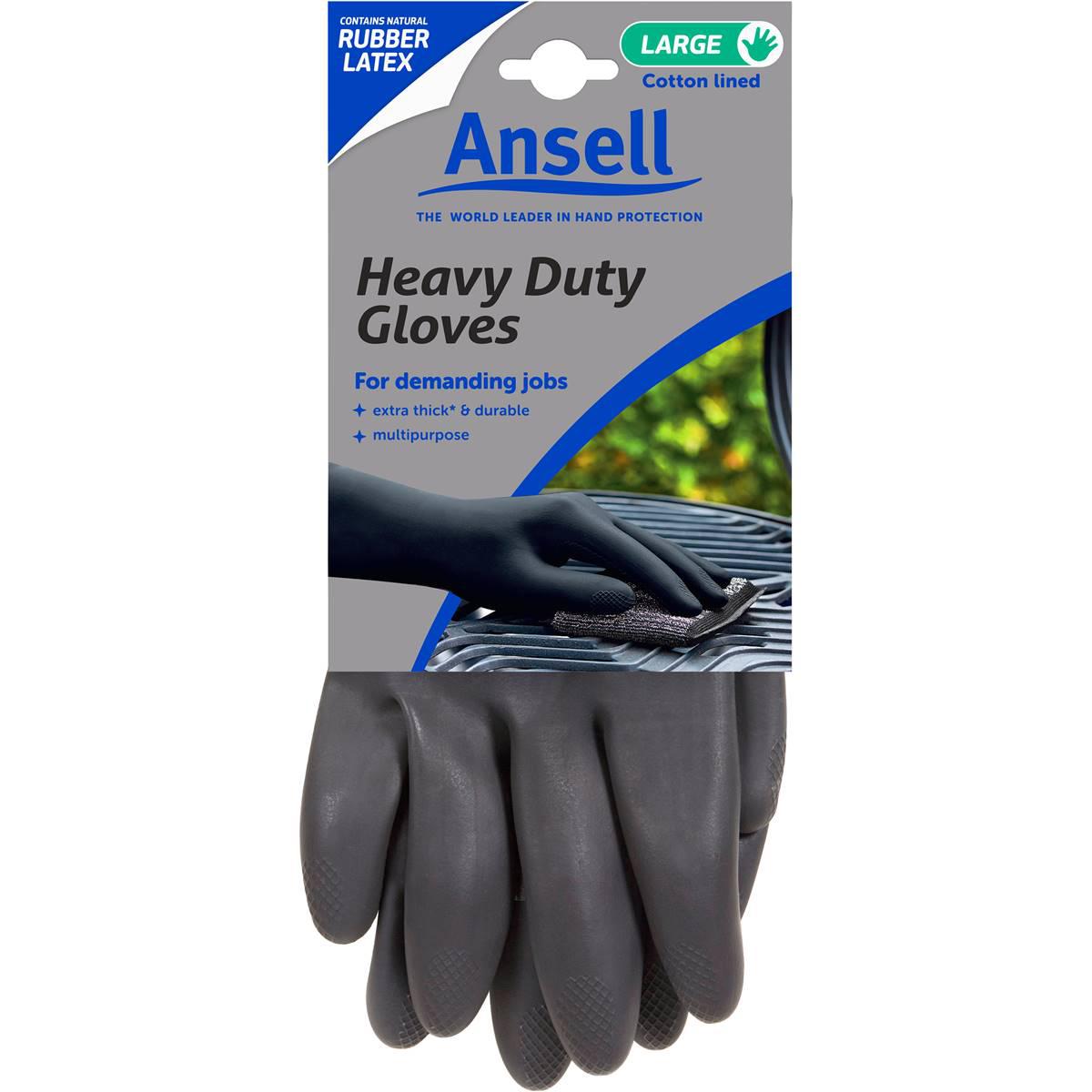 Vileda Ansell Heavy Duty Gloves Large Pair 1 Pack