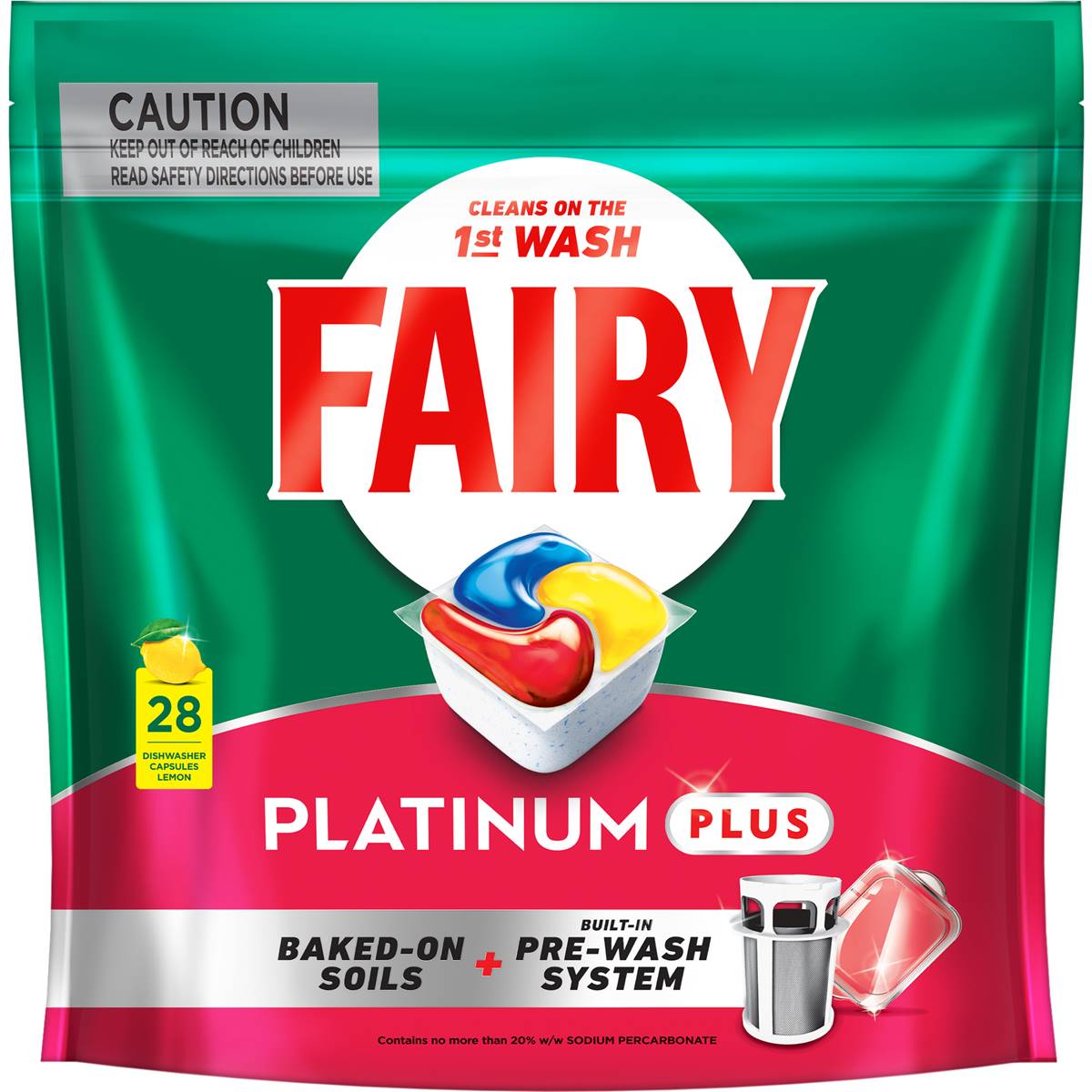 Fairy Platinum Plus Expert All In One Dishwasher Tablets 28 Pack