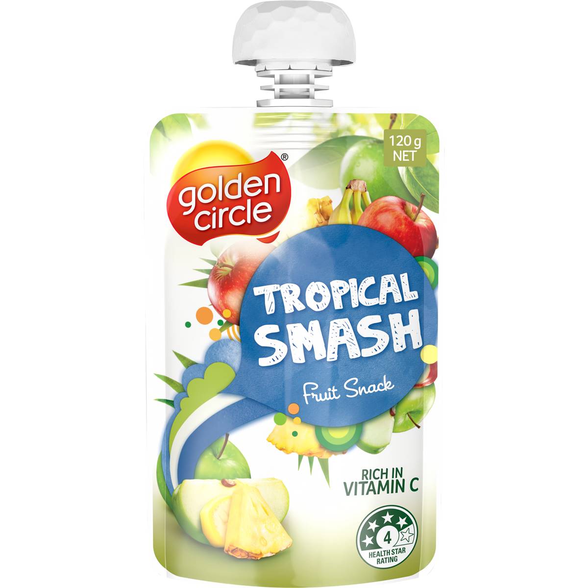 Golden Circle Blended Fruit Puree Tropical Smash Lunch Box Pouch 120g