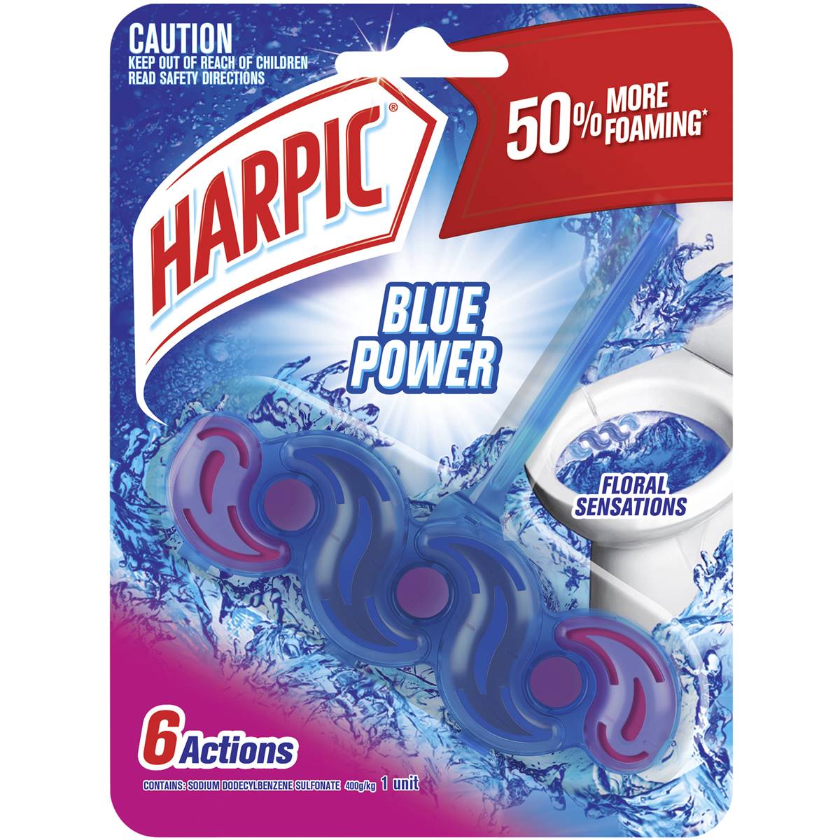 Harpic Blue Power Floral Sensations Toilet Block 1 Pack