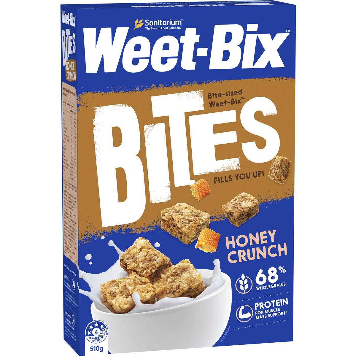Sanitarium Weet-bix Bites Crunchy Honey Breakfast Cereal 510g