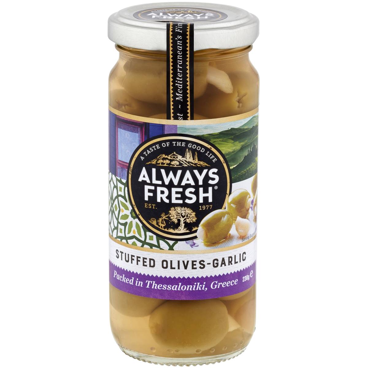 Always Fresh Garlic Olives 230g