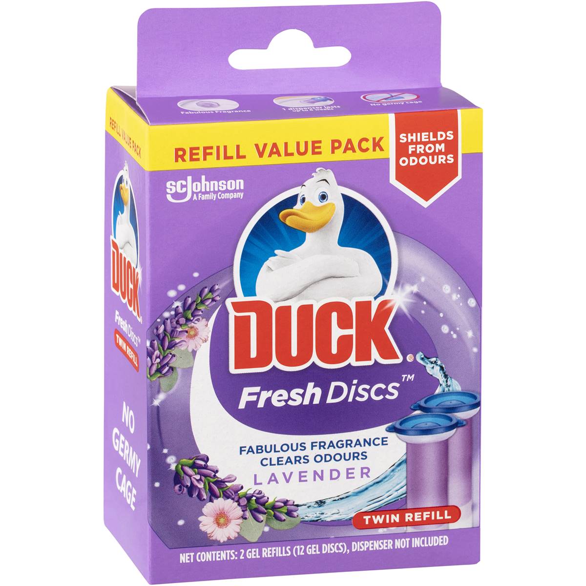 Duck Fresh Discs Toilet Cleaner Lavender Refill 2x36ml