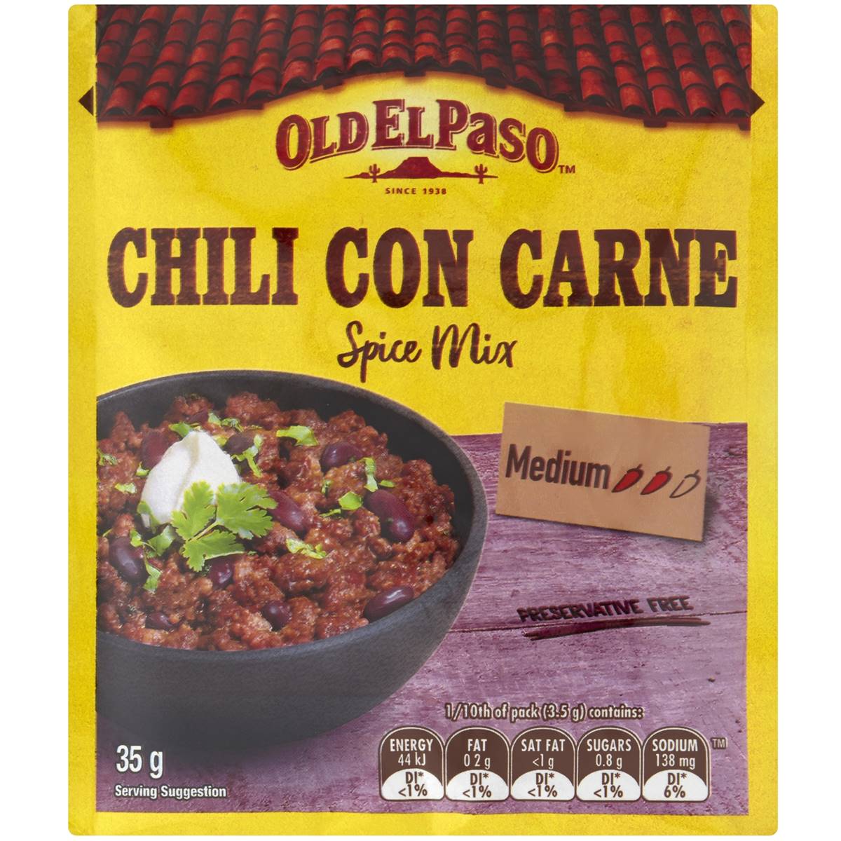 Old El Paso Chili Con Carne Spice Mix Chilli Spice Mix 35g