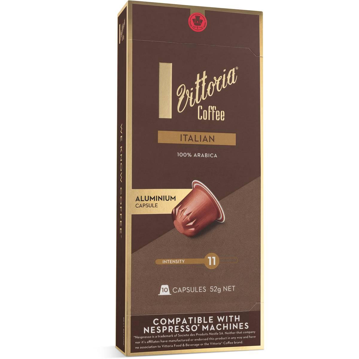 Vittoria Italian Nespresso Compatible Coffee Capsules 10 Pack