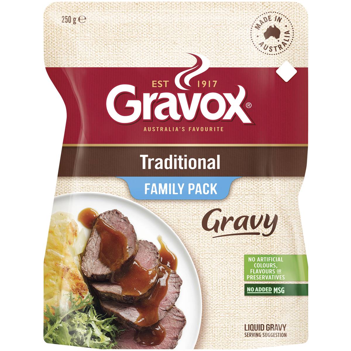 Gravox Traditional Family Pack Liquid Gravy Pouch 250g