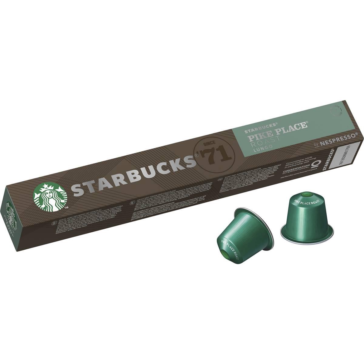 Starbucks By Nespresso Pike Place Roast Coffee Pods Capsules 10 Pack