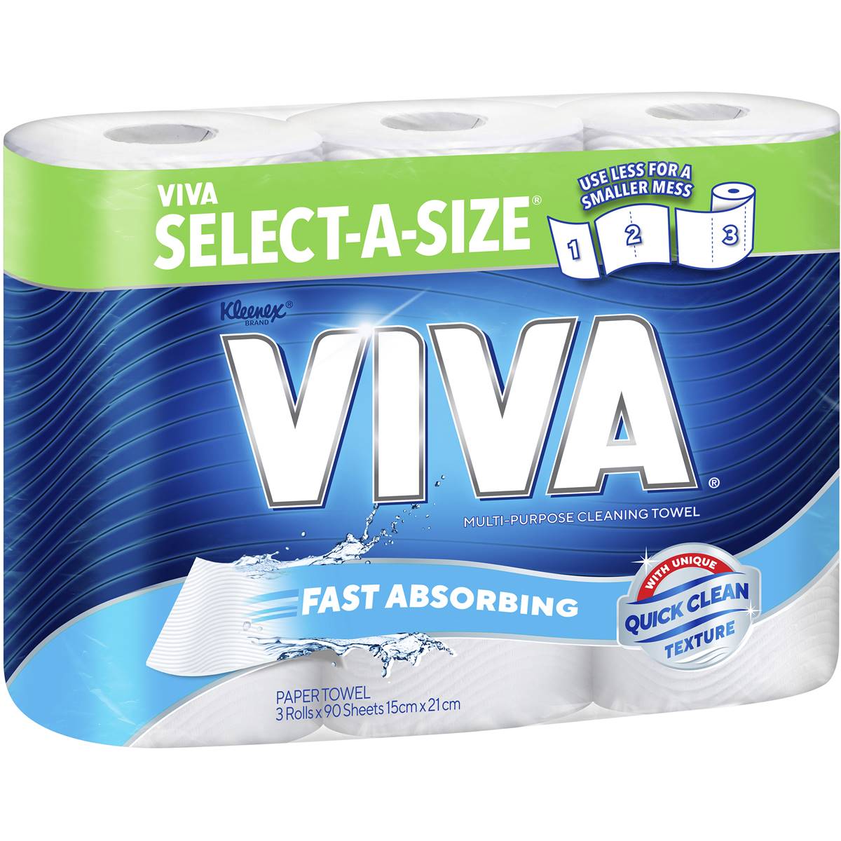 Viva Select-a-size Paper Towels White 270 Sheets 3 Pack