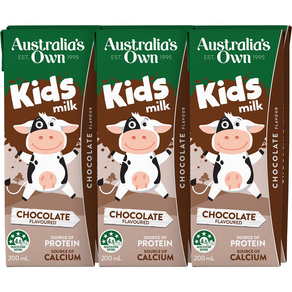 Australia's Own Kid's Milk Chocolate 6x200ml