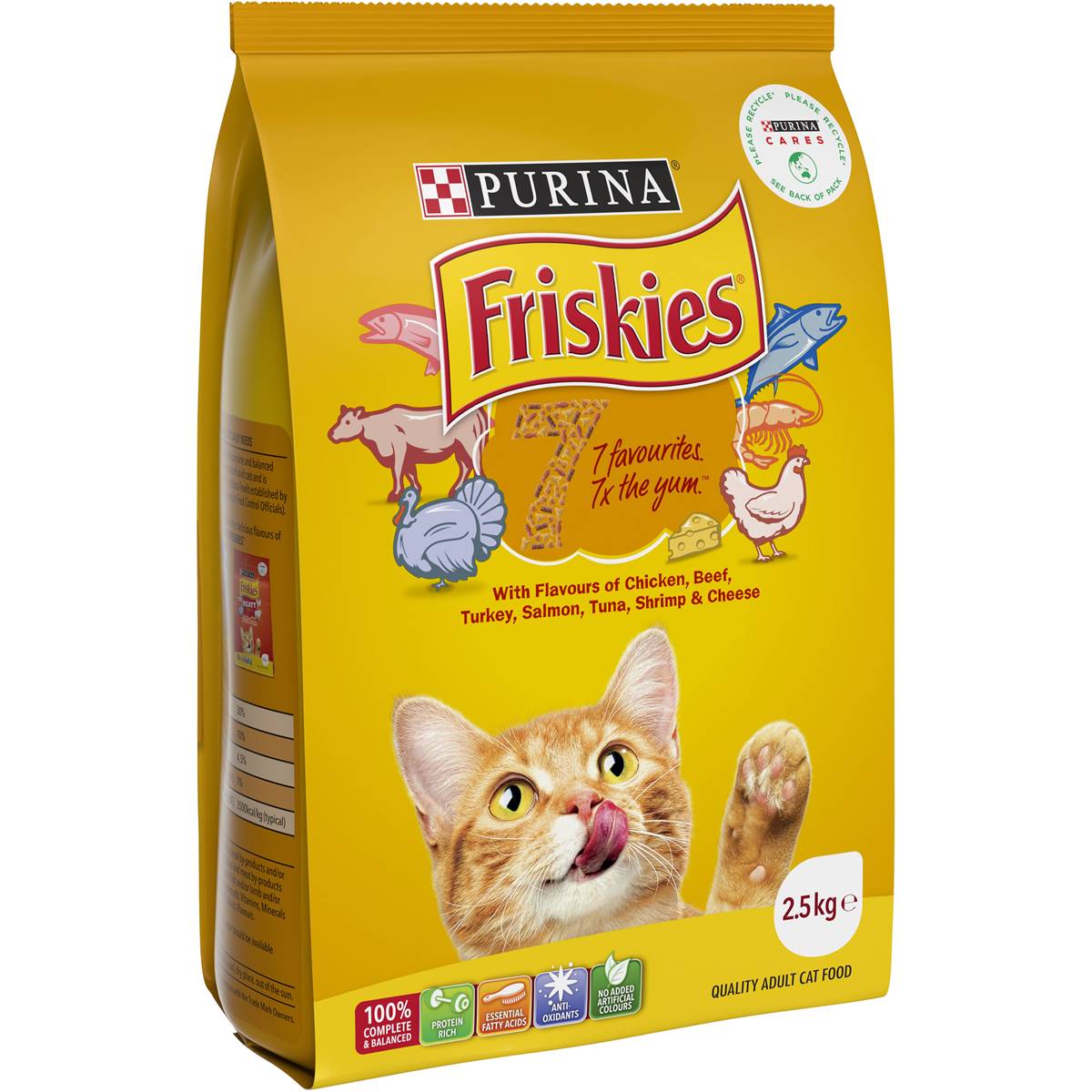 Friskies Adult 7 Dry Cat Food Adult Cat Food 2.5kg