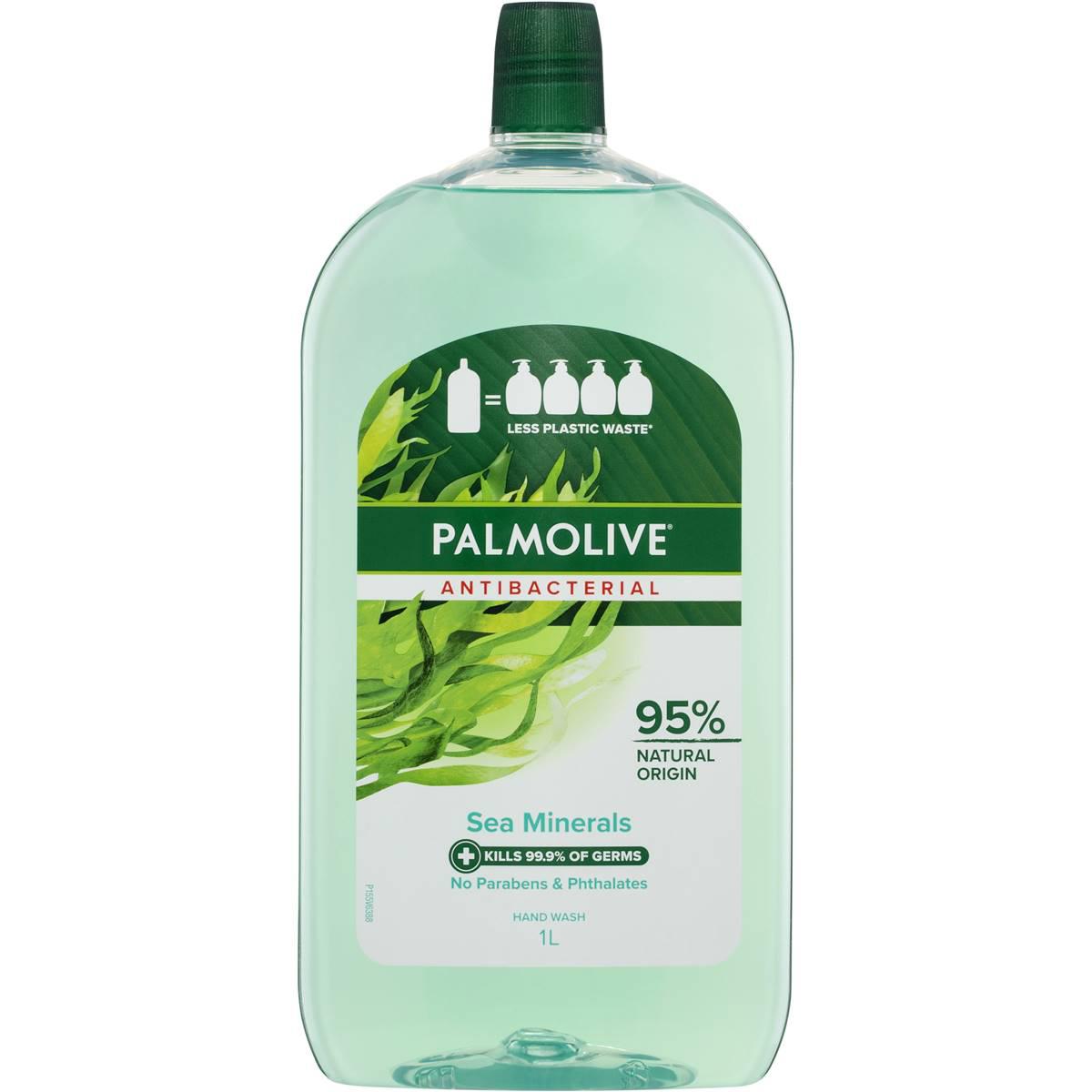Palmolive Antibacterial Liquid Hand Wash Soap Sea Minerals Refill 1l