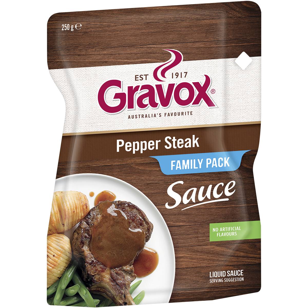 Gravox Pepper Steak Sauce Family Pack Liquid Pouch 250g