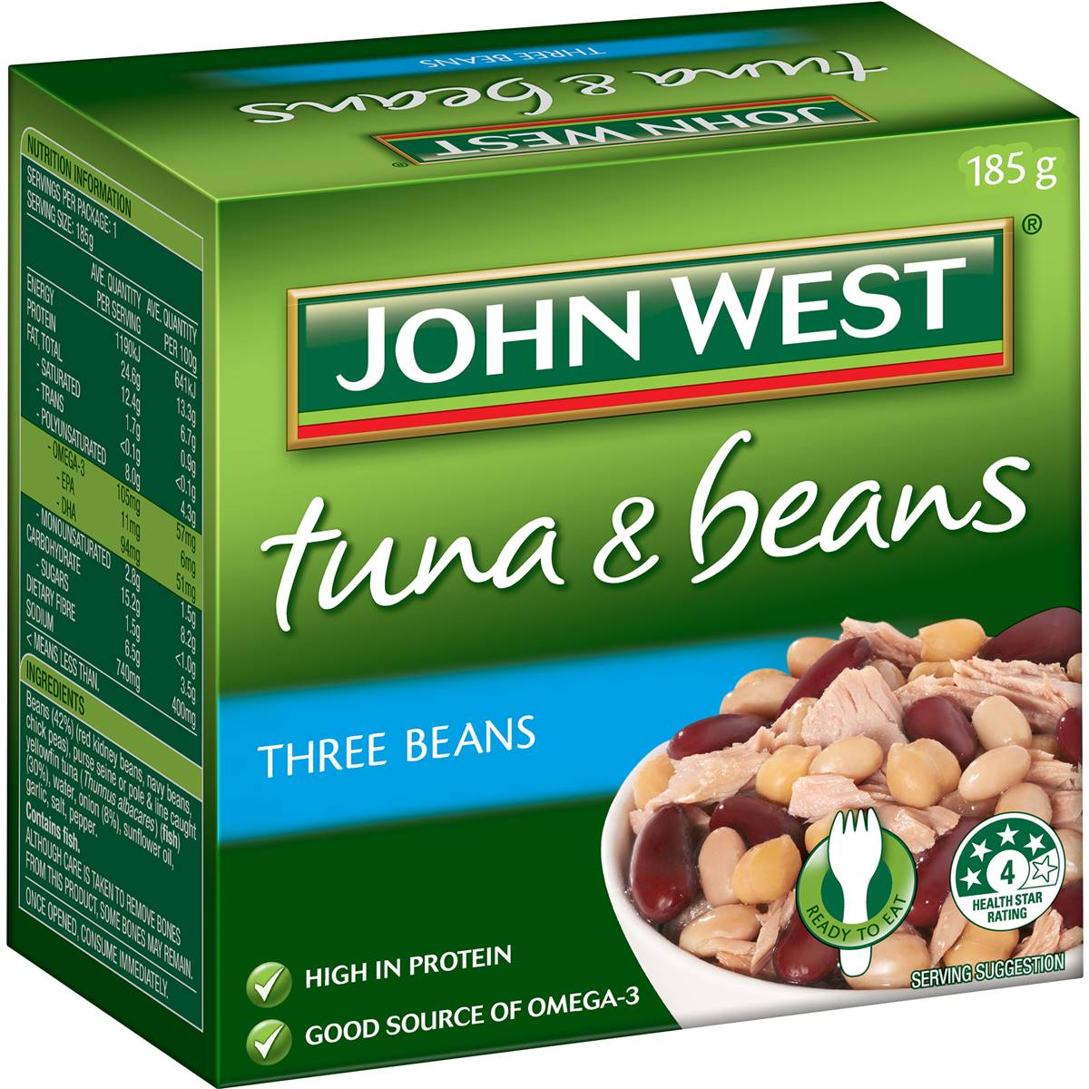 John West Tuna & 3 Beans 185g