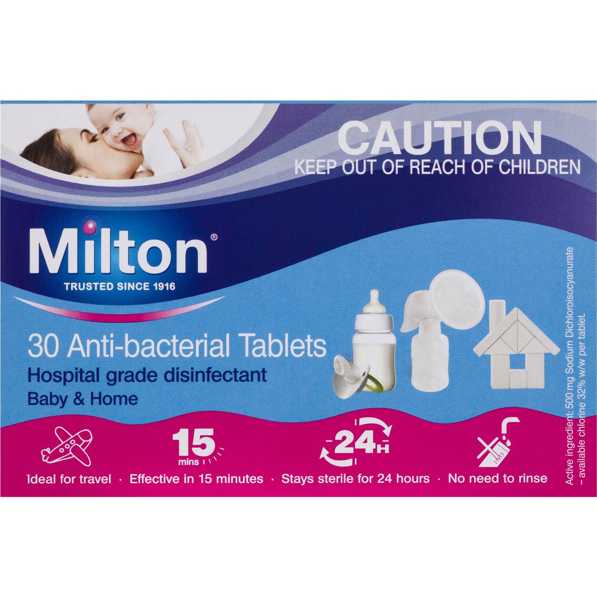 Milton Anti Bacterial Tablets 30 Pack