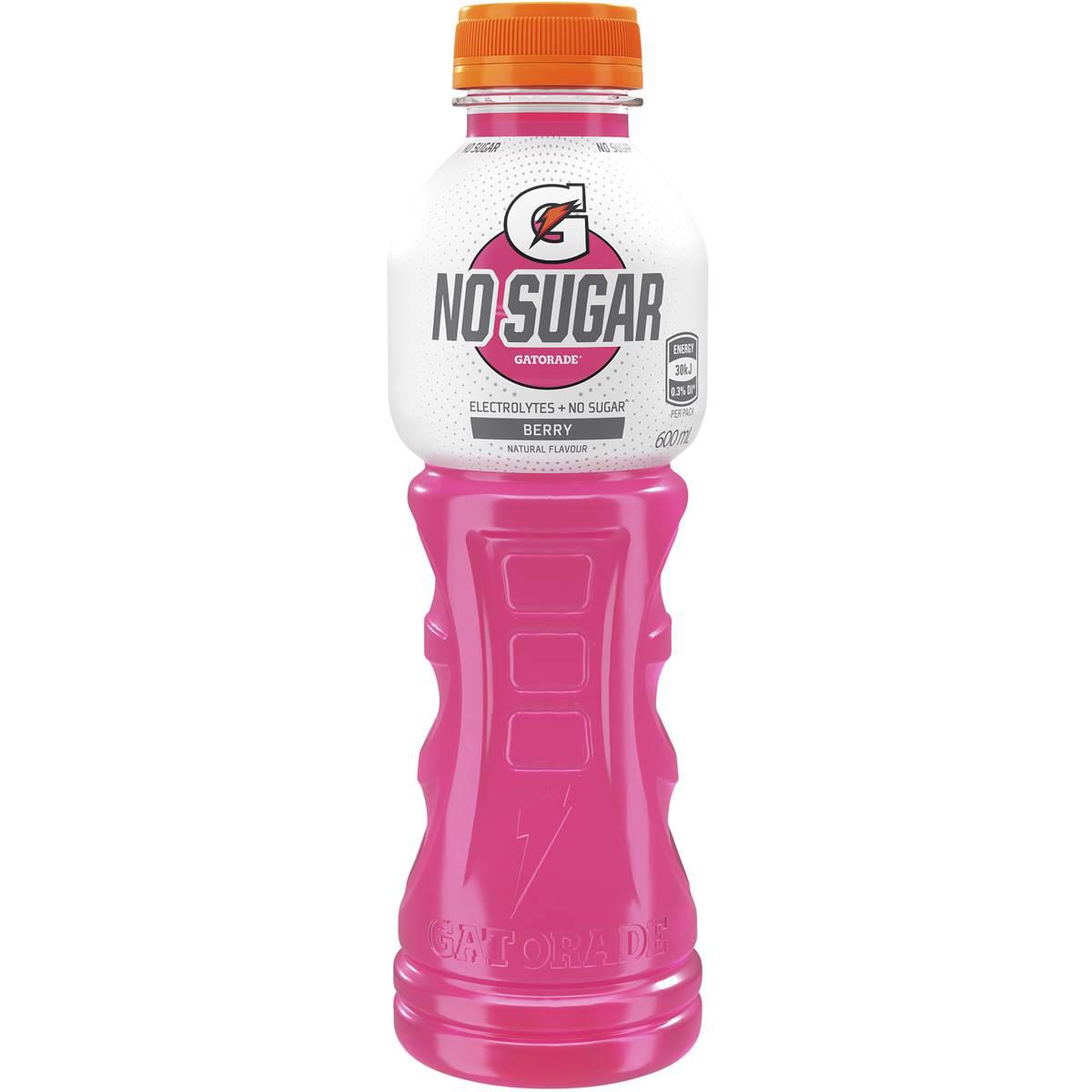 Gatorade Sports Drinks Sugar Free Berry Electrolyte Hydration Bottle 600ml