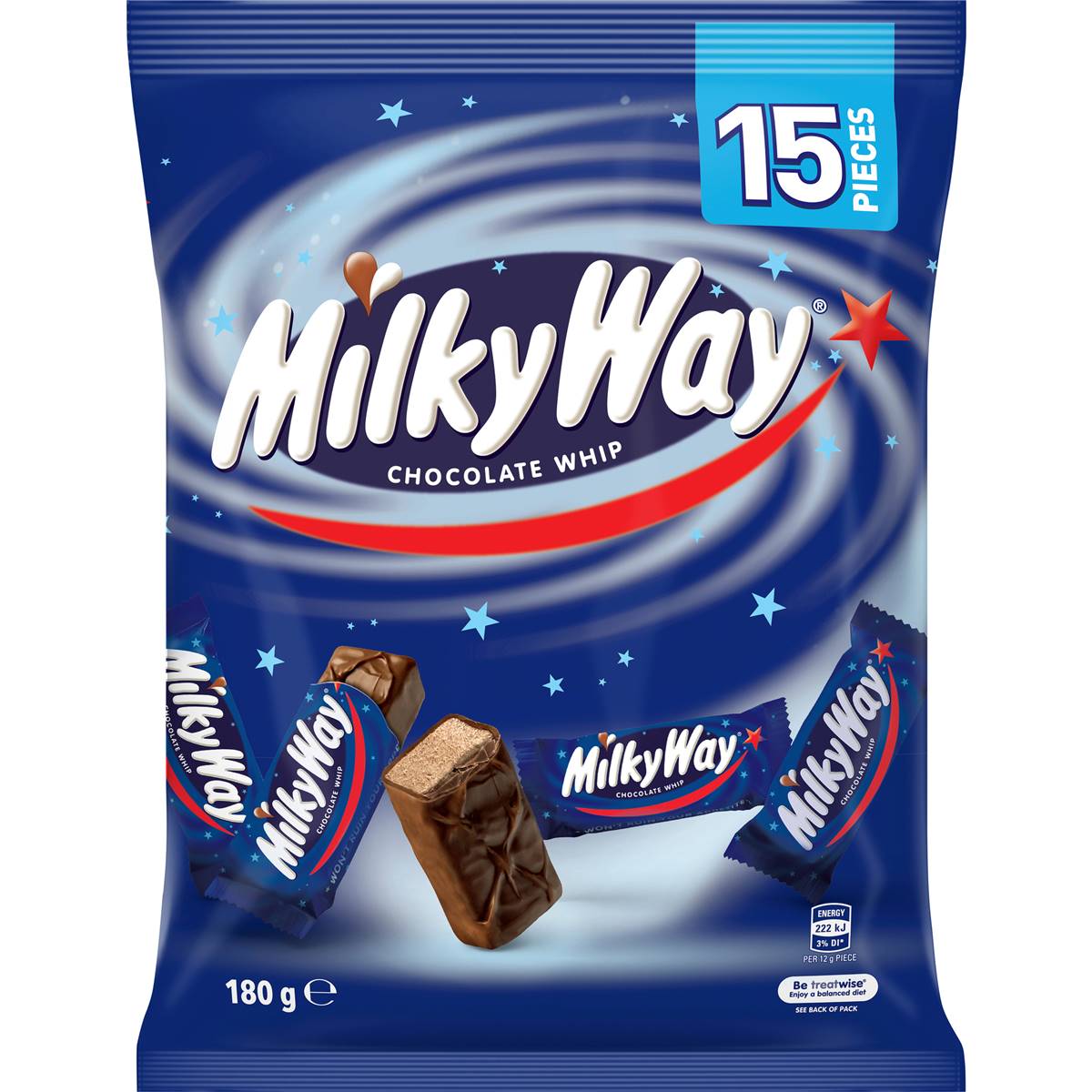 Milky Way Milk Chocolate Party Share Bag 15 Pieces 15x12g