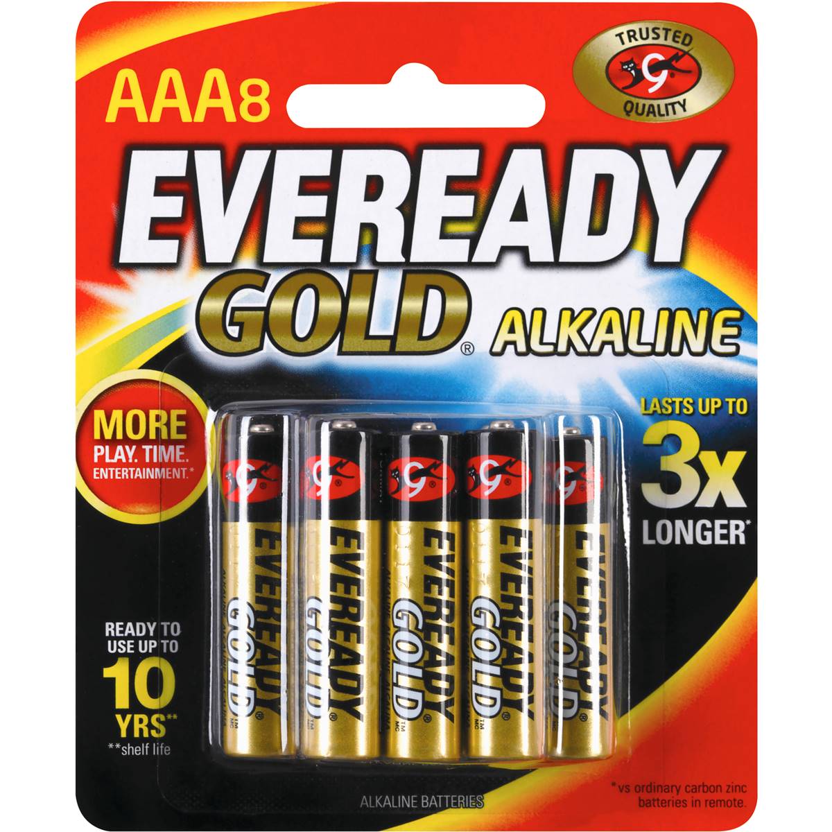 Eveready Gold AAA Batteries 8 Pack