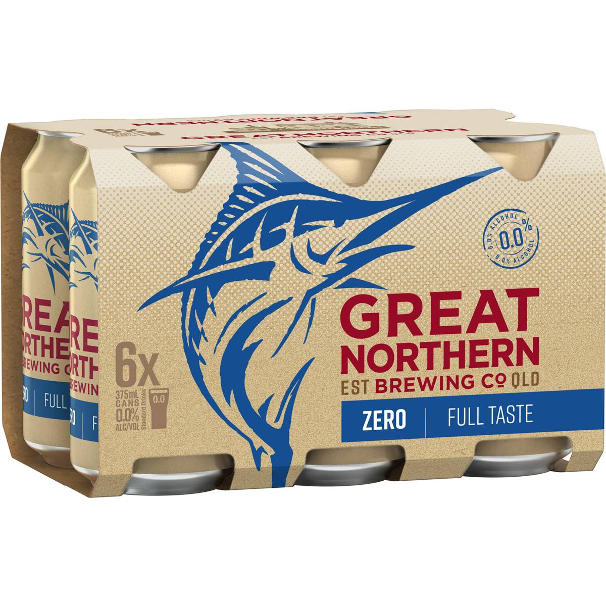 Great Northern Brewing Co Non Alcoholic Beer Cans 6x375ml