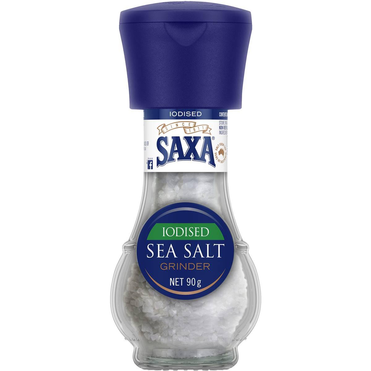 Saxa Iodised Sea Salt Grinder 90g