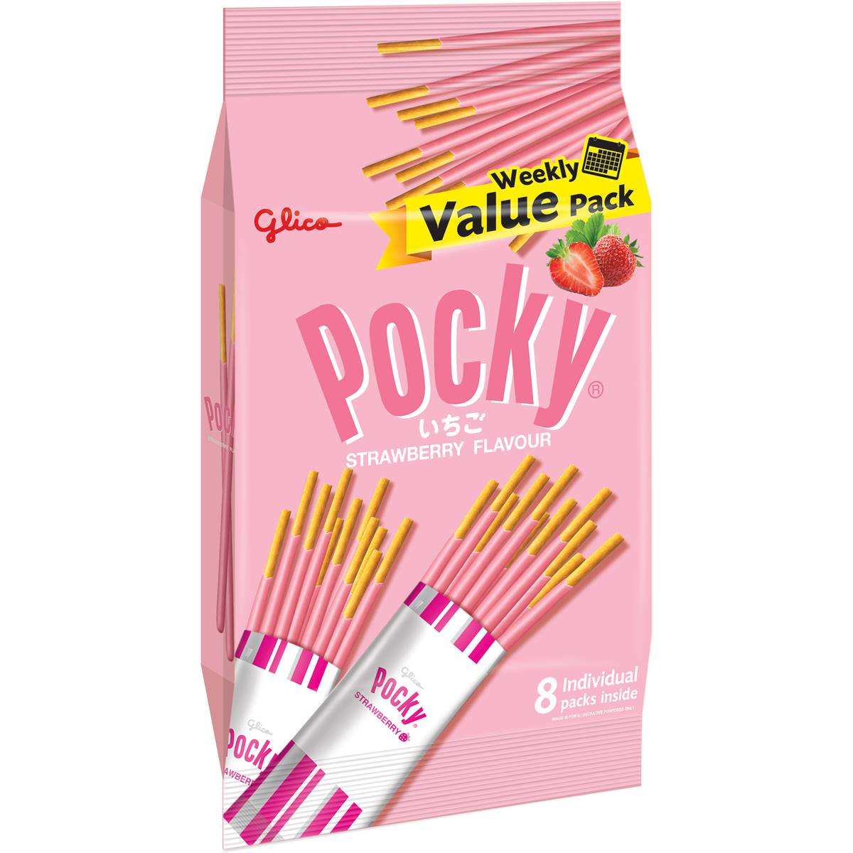 Pocky Strawberry Value Pack 8 Pack