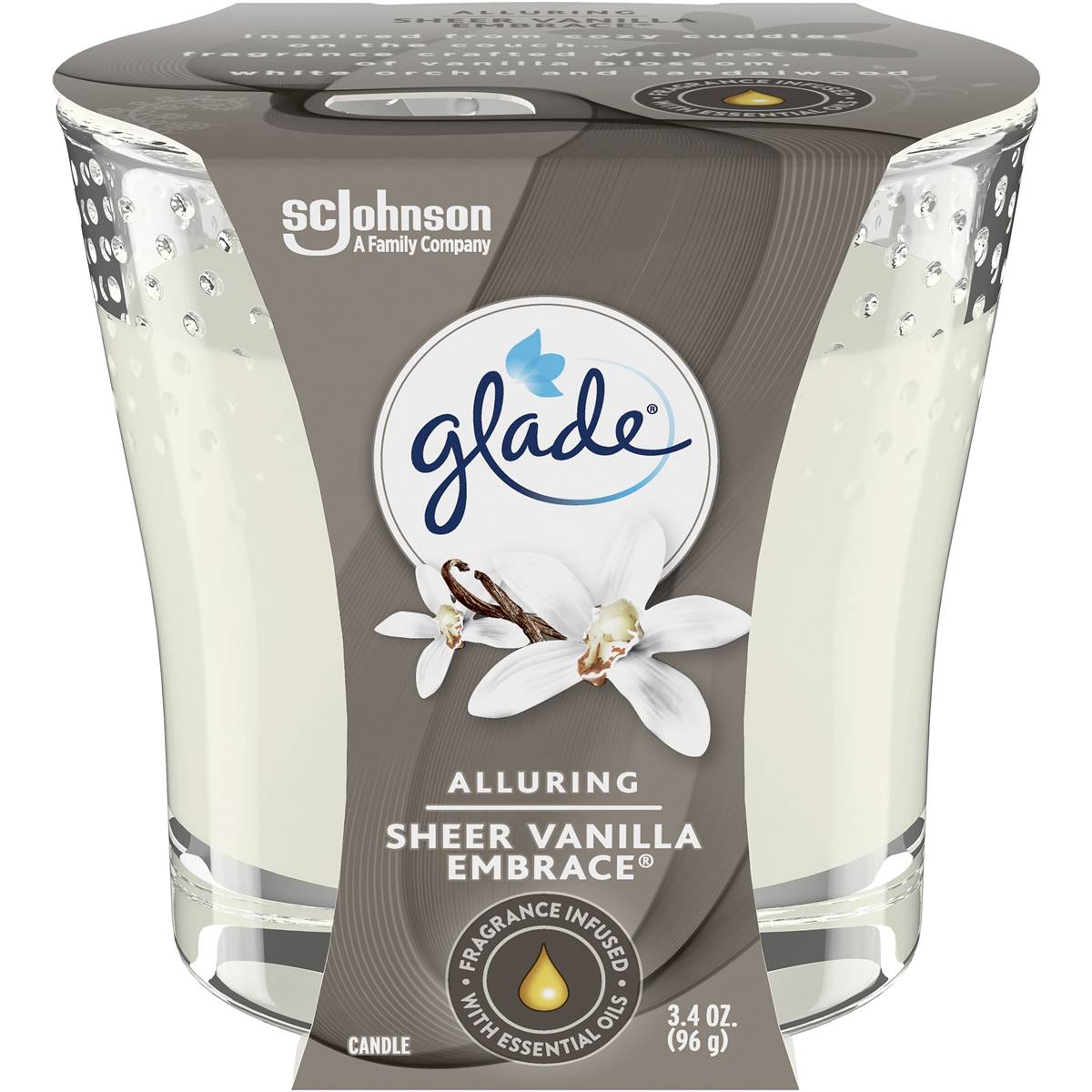 Glade Candle Air Freshener Sheer Vanilla Embrace 96g