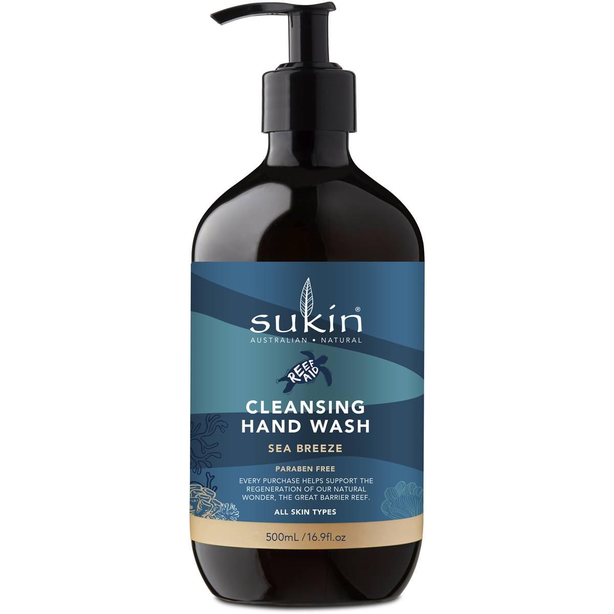 Sukin Cleansing Hand Wash Reef Aid Sea Breeze 500ml