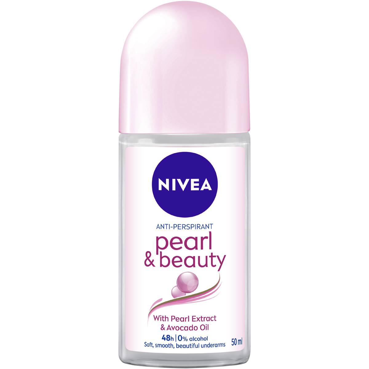 Nivea Pearl & Beauty Roll On Antiperspirant Deodorant 50ml