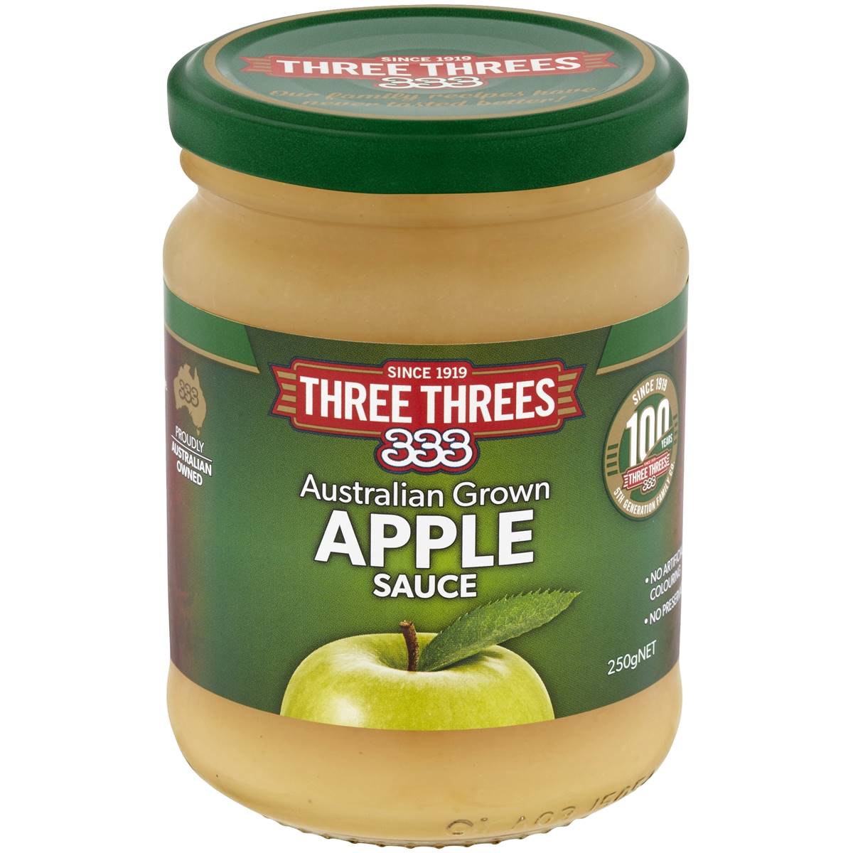 Three Threes Australian Apple Sauce 250g