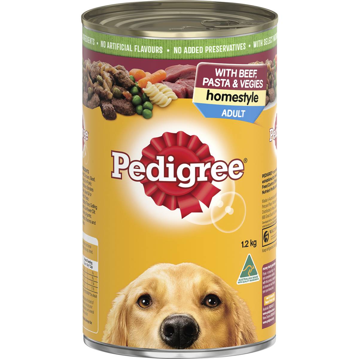 Pedigree Homestyle With Beef Pasta & Veggies Wet Dog Food Can 1.2kg