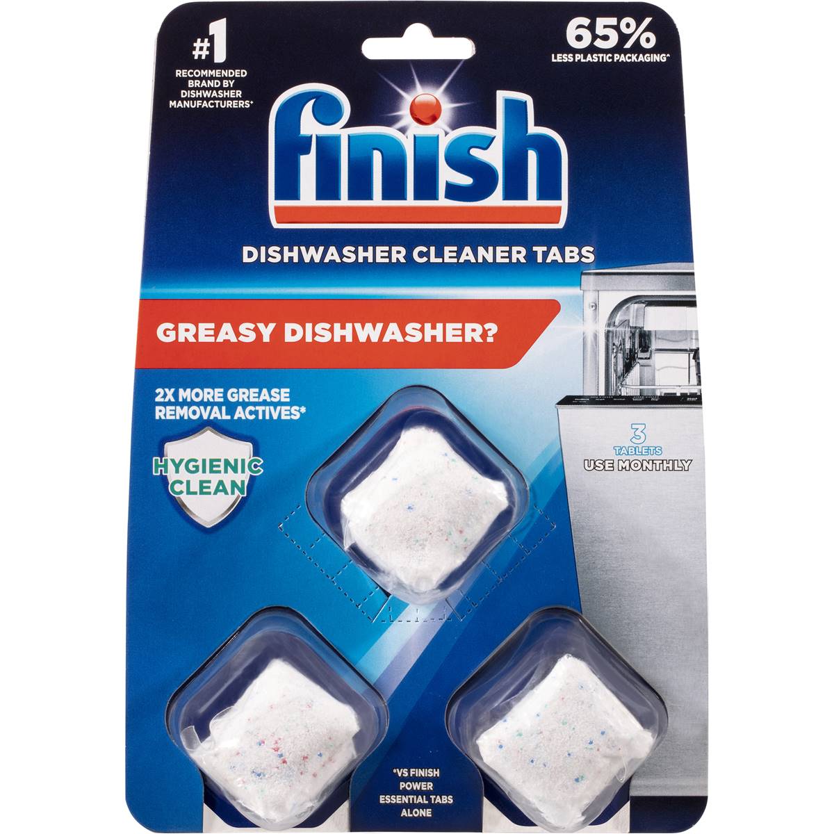 Finish Dishwasher Cleaner Tablets 3 Pack