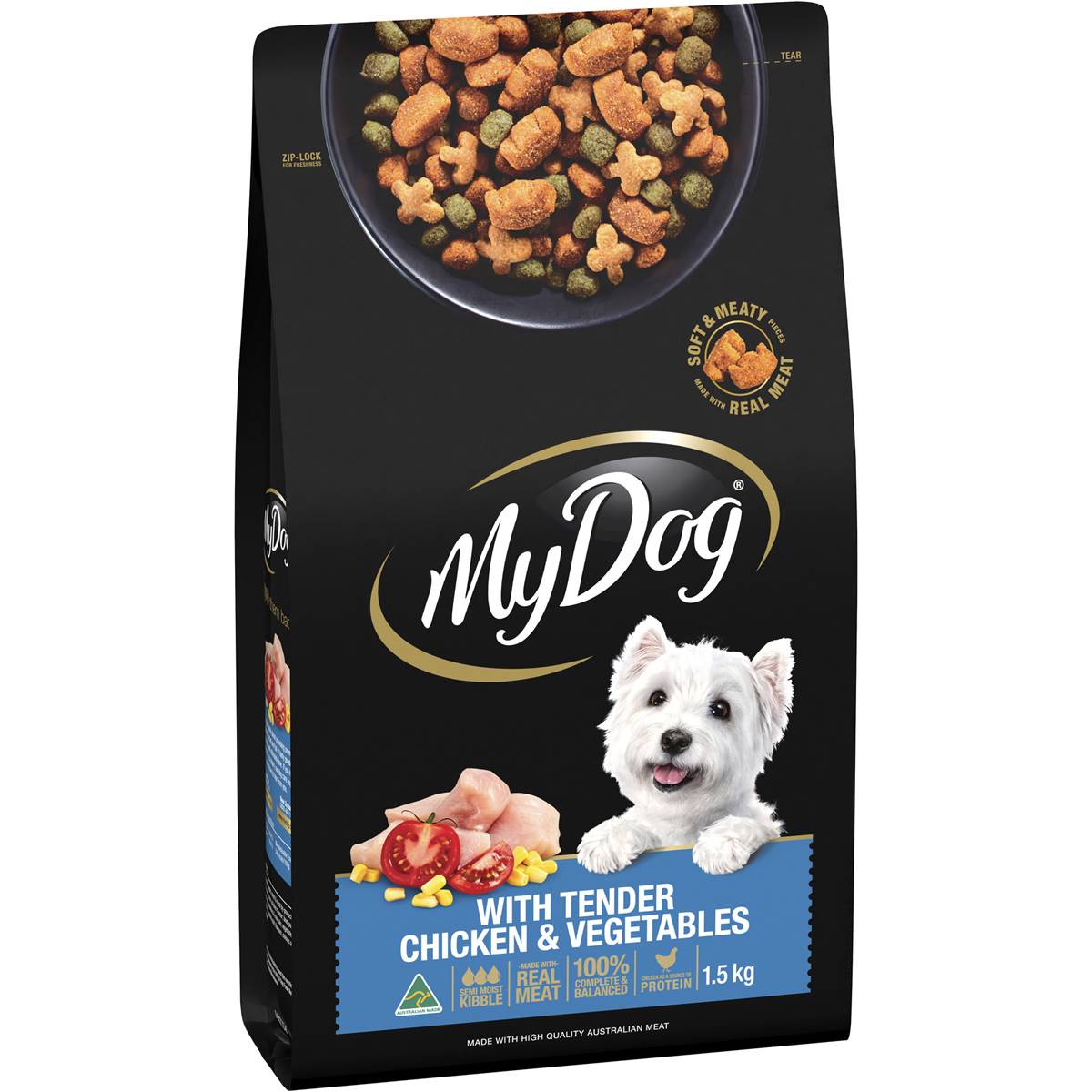 My Dog Roast Chicken Flavour Veges Cheddar & Bacon Dry Food 1.5kg