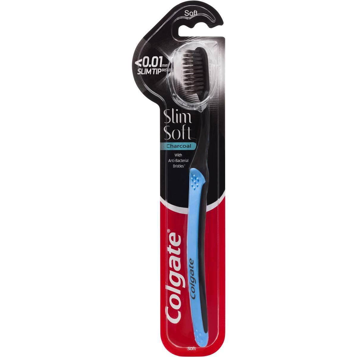 Colgate Toothbrush Slim Soft - Charcoal Infused 1 Pack