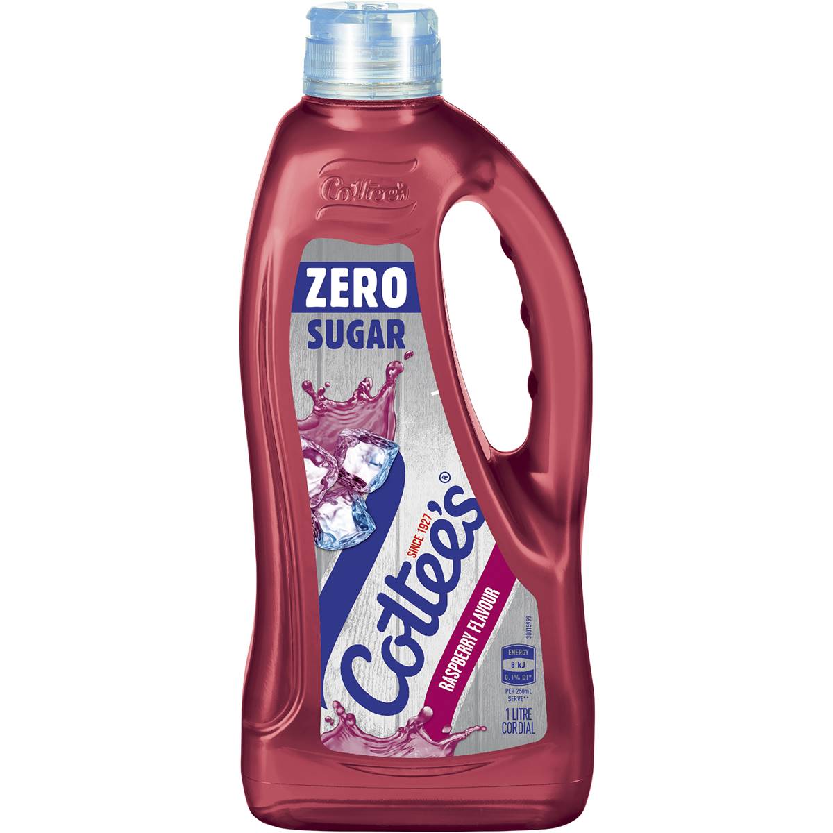 Cottee's Zero Sugar Cordial Raspberry Cordial Bottle 1l
