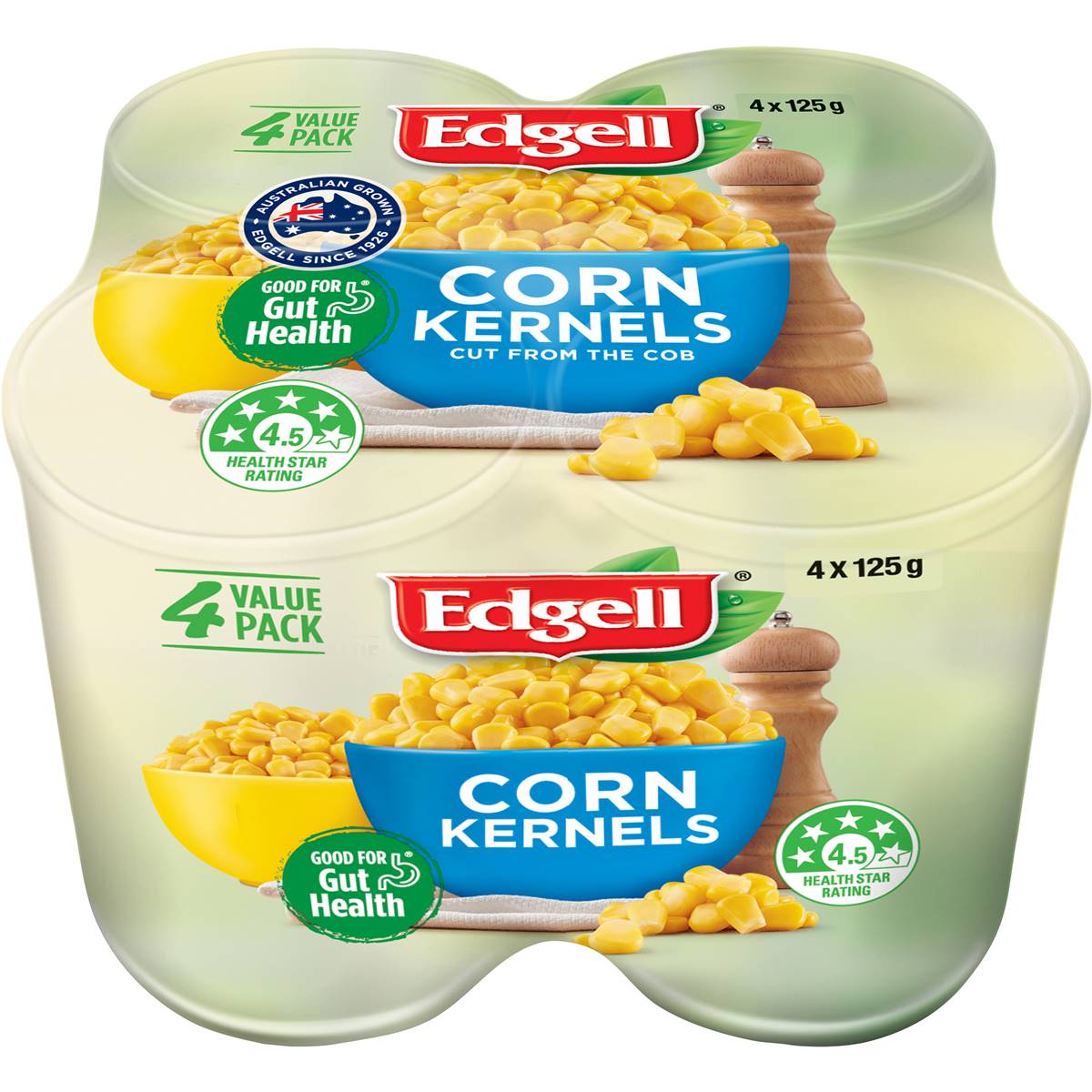 Edgell Corn Kernels Ready To Eat 4x125g