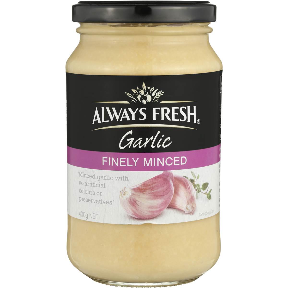 Always Fresh Minced Jar Garlic 400g