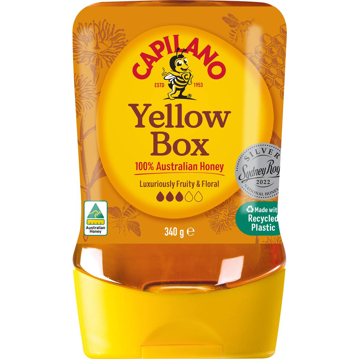 Capilano 100% Pure Australian Honey Yellow Box Squeeze 340g