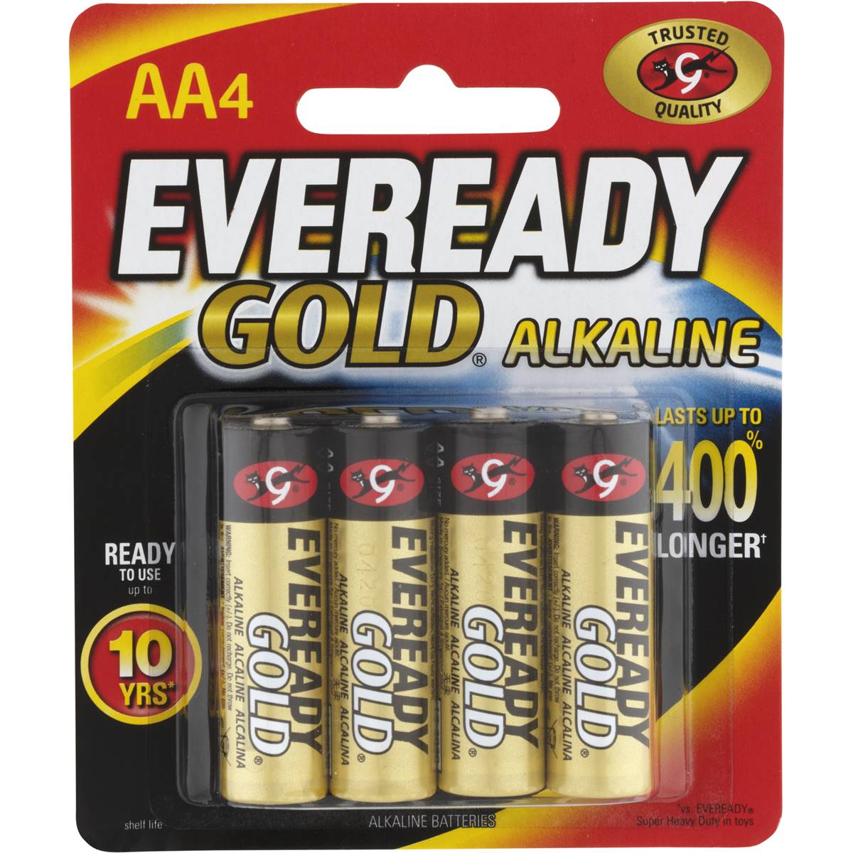 Eveready Gold AA Batteries 4 Pack