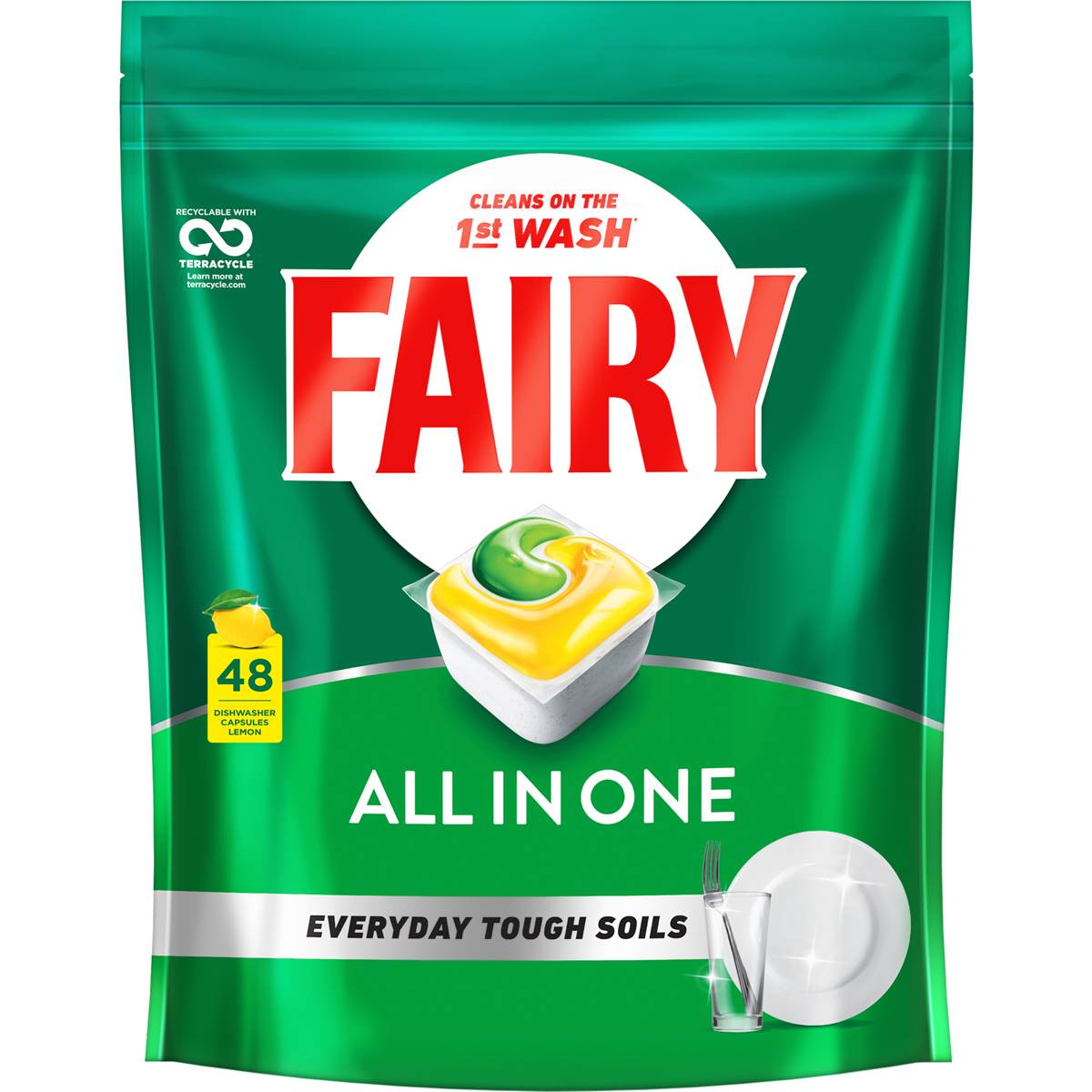 Fairy Original All In One Lemon Automatic Dishwasher Tablets 48 Pack