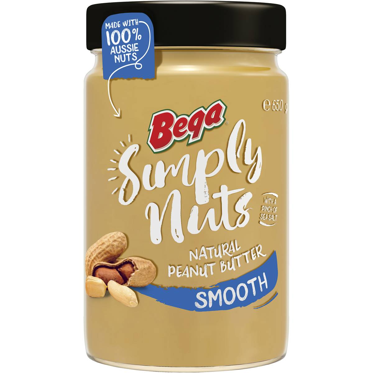 Bega Simply Nuts Smooth Natural Peanut Butter 650g