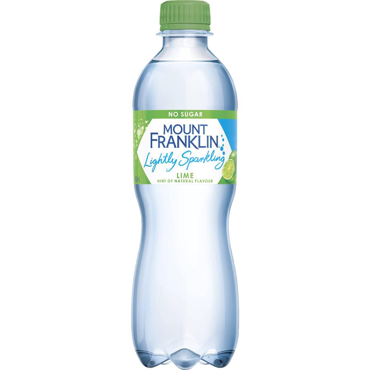 Mount Franklin Mineral Water Lightly Sparkling Lime Bottle 450ml