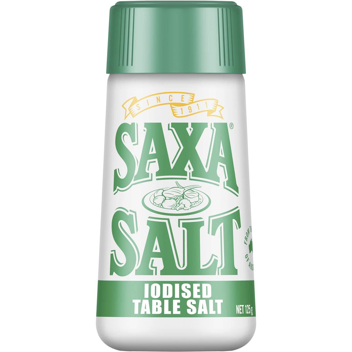 Saxa Picnic Pack Iodised Table Salt 125g