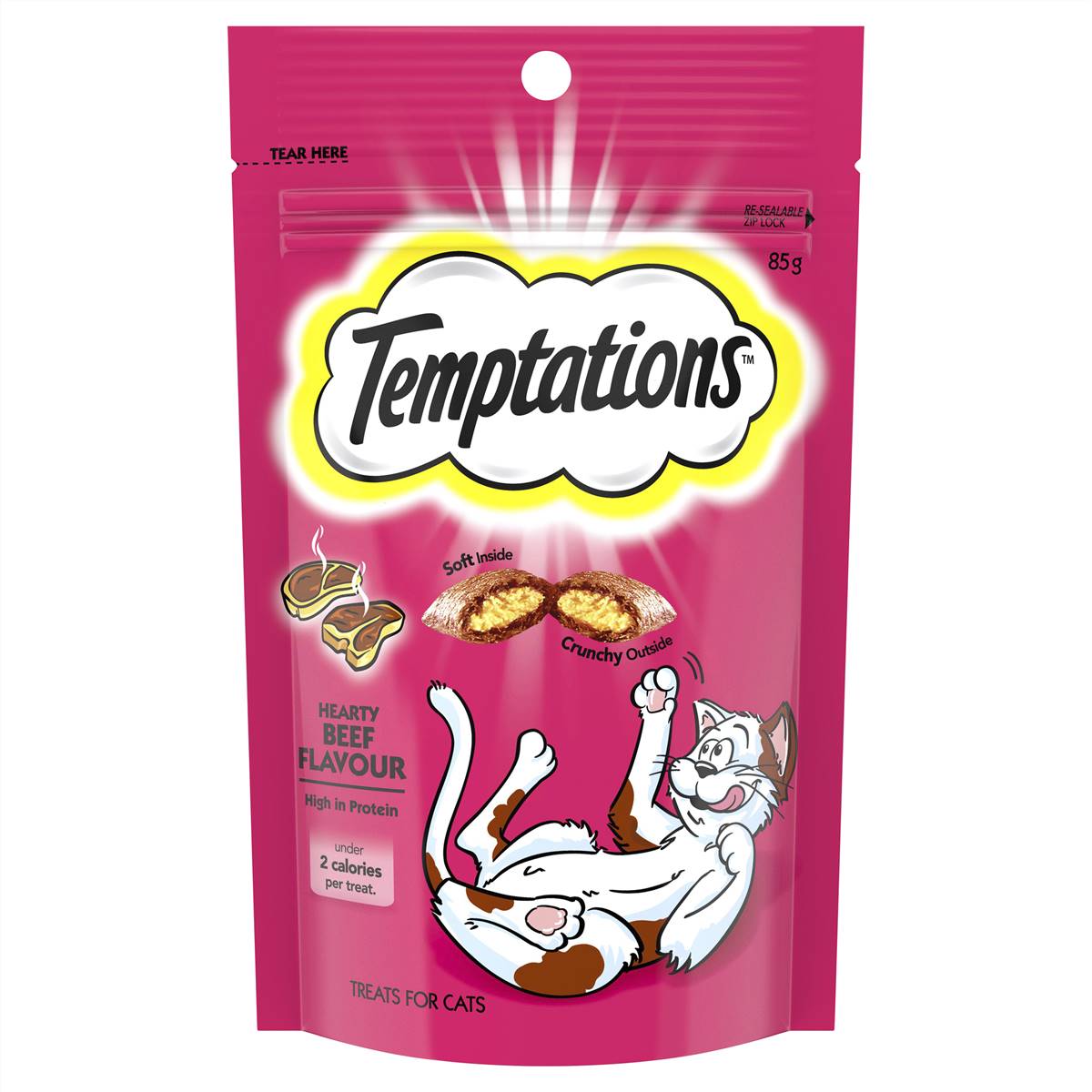 Temptations Cat Treats Hearty Beef 85g